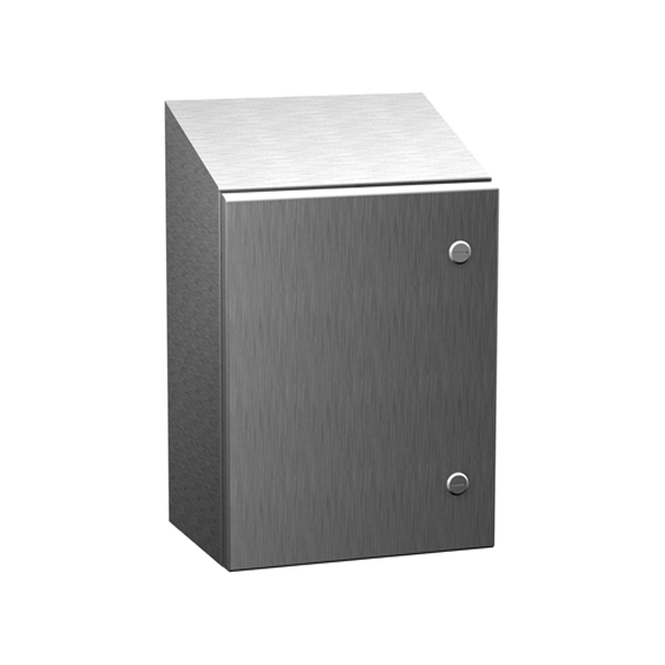 Type 4X Stainless Steel Wallmount Enclosure w/ Sloped Top ST SS Series