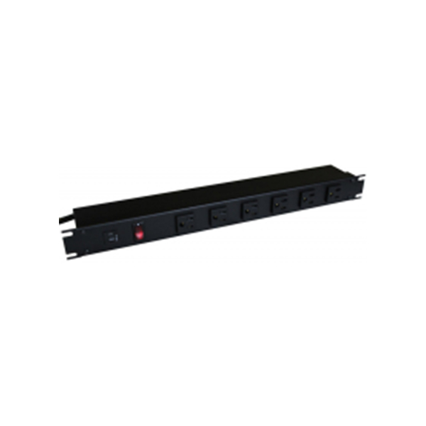 15 Amp Horizontal Rackmount Outlet Strip 1582 Series Front Mounted Receptacles