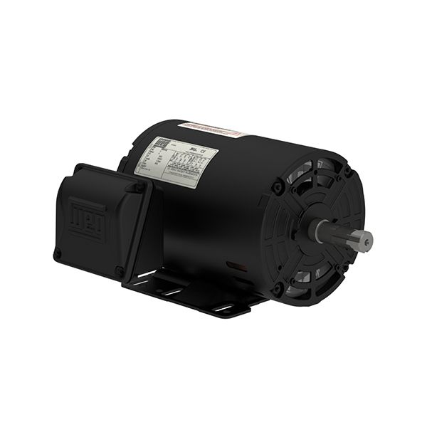00218OT3ECD145T-S, AC Mtr, Compressor Duty ODP, 145T, Rolled Footed, 3 Phase, 1800 RPM, 208-230/460V, 6-5.4/2.7 FLA, 2 HP