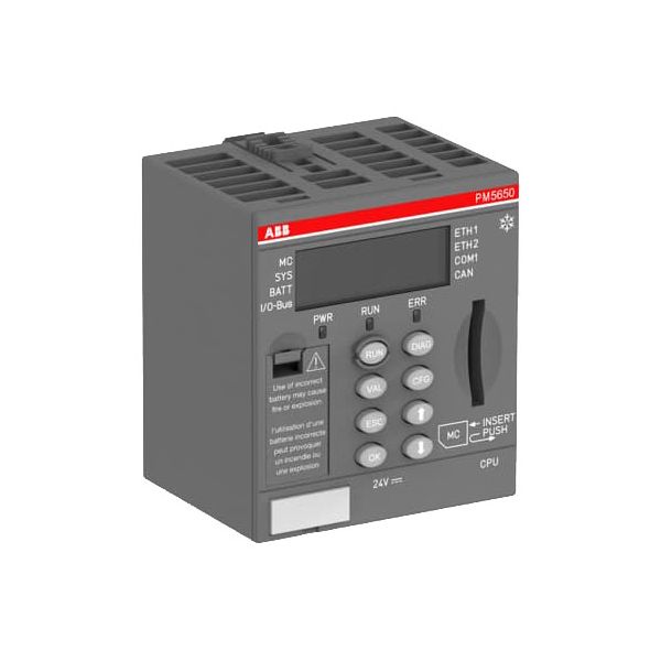 PM5650-2ETH-XC, CPU 80MB, 24VDC, 2xETHERNET, 1xRS232/485, CAN, SD-Card Slot, LCD Display, Outdoor