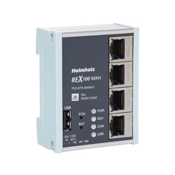 Helmholz, REX 100 WAN, 3 x LAN switch, 1 x WAN interface