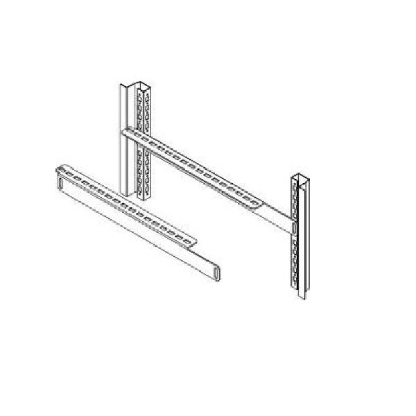 1 Pair Light Duty Center Support Rail Front-to-back for 400 mm deep cabinet