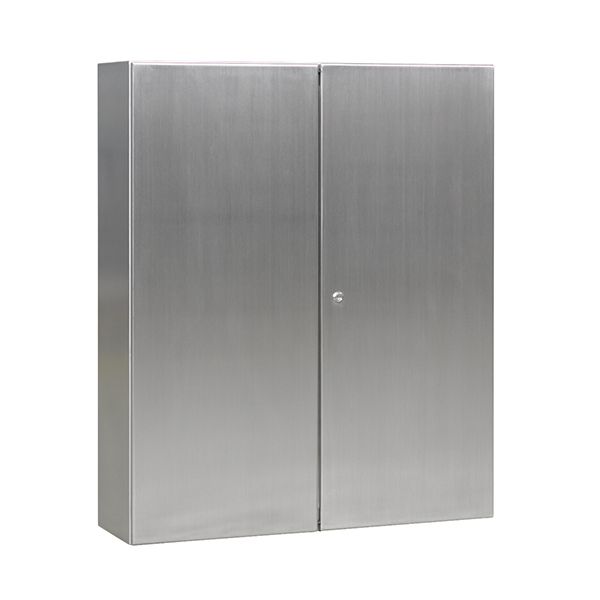  Wallmount Enclosure without Backpan Double Door1200 x 1000 x 300 (48 x 40 x 12) - Nema 4X, 12, 13 / IP 66 Brushed 304 Stainless Steel