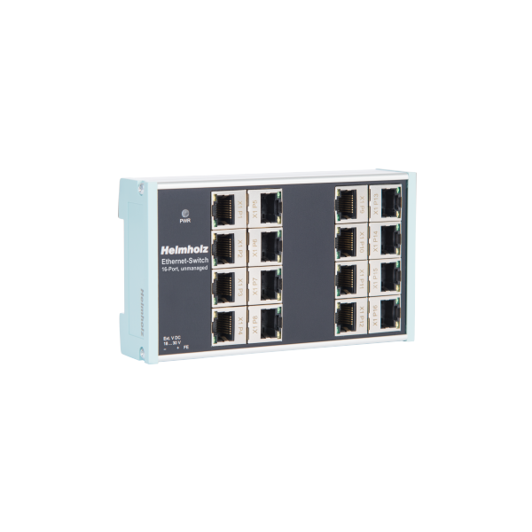 Ethernet-Switch 16-port, unmanaged, 10/100/1000 MBit for din-rail